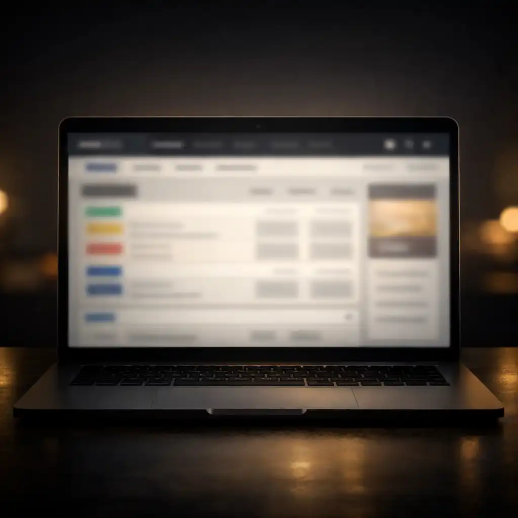 Interface de plateforme en ligne